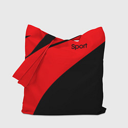 Сумка-шопер Sport красно-чёрный, цвет: 3D-принт