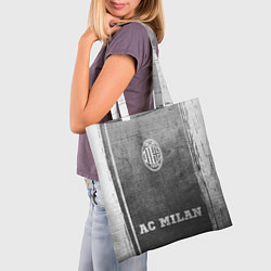 Сумка-шопер AC Milan - grey gradient по-центру, цвет: 3D-принт — фото 2