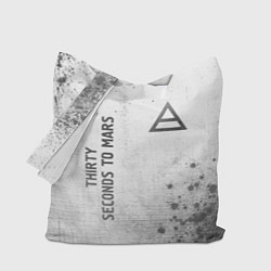 Сумка-шопер Thirty Seconds to Mars - white gradient вертикальн, цвет: 3D-принт