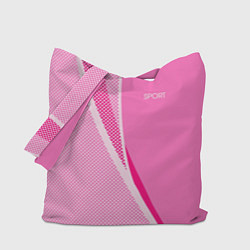 Сумка-шоппер Sport розовый с полосой