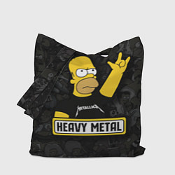 Сумка-шоппер Heavy metal Гомер симпсон