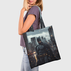 Сумка-шопер Бэтмен в искрах, цвет: 3D-принт — фото 2