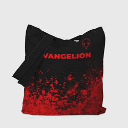 Сумка-шопер Evangelion - red gradient посередине, цвет: 3D-принт