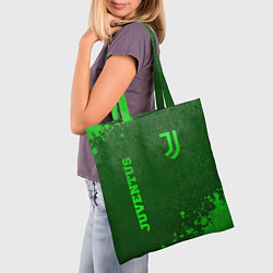 Сумка-шопер Juventus - green gradient вертикально, цвет: 3D-принт — фото 2