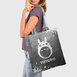 Сумка-шопер Totoro - grey gradient, цвет: 3D-принт — фото 2