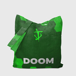 Сумка-шопер Doom - green gradient по-центру, цвет: 3D-принт