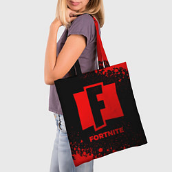 Сумка-шопер Fortnite - red gradient, цвет: 3D-принт — фото 2