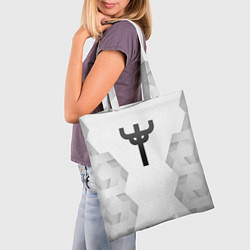 Сумка-шопер Judas Priest white poly, цвет: 3D-принт — фото 2