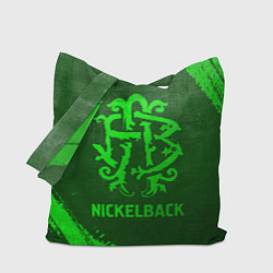 Сумка-шопер Nickelback - green gradient, цвет: 3D-принт
