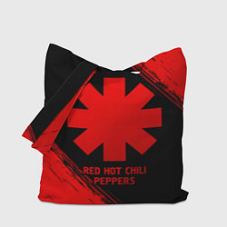 Сумка-шопер Red Hot Chili Peppers - red gradient, цвет: 3D-принт