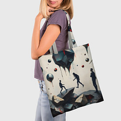 Сумка-шопер Сюрреалистичные люди и камни, цвет: 3D-принт — фото 2
