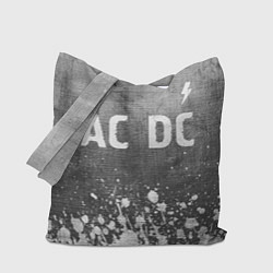 Сумка-шопер AC DC - grey gradient посередине, цвет: 3D-принт