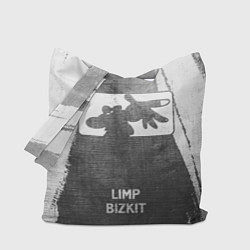 Сумка-шопер Limp Bizkit - grey gradient по-центру, цвет: 3D-принт