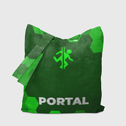 Сумка-шоппер Portal - green gradient по-центру