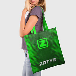 Сумка-шопер Zotye - green gradient по-центру, цвет: 3D-принт — фото 2