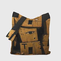 Сумка-шопер Глаза в каменных домах, цвет: 3D-принт