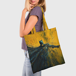 Сумка-шопер Бэтмен нарисованный кистью, цвет: 3D-принт — фото 2