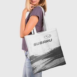 Сумка-шопер Subaru - white gradient посередине, цвет: 3D-принт — фото 2