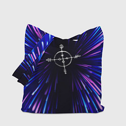 Сумка-шопер Megadeth neon energy, цвет: 3D-принт