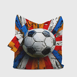 Сумка-шоппер Футбольный мяч в ярких линиях