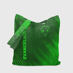 Сумка-шопер Evangelion - green gradient вертикально, цвет: 3D-принт