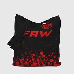 Сумка-шопер FAW - red gradient посередине, цвет: 3D-принт