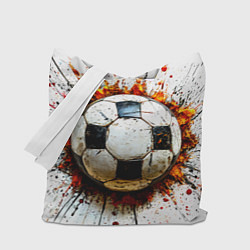 Сумка-шоппер Футбольный мяч на белом