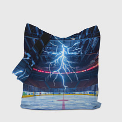 Сумка-шоппер Удар молнии в хоккейную площадку