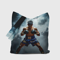 Сумка-шоппер Тайский боксер в дыму