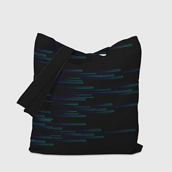 Сумка-шопер Color blue black strip, цвет: 3D-принт