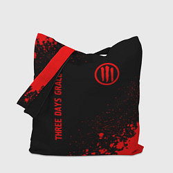Сумка-шопер Three Days Grace - red gradient вертикально, цвет: 3D-принт