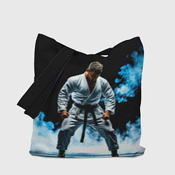 Сумка-шоппер Боец джиу-джитсу в дыму