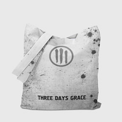 Сумка-шопер Three Days Grace - white gradient по-центру, цвет: 3D-принт