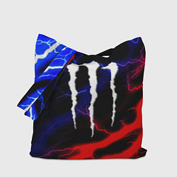 Сумка-шопер Monster energy молнии неон, цвет: 3D-принт