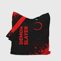 Сумка-шопер Demon Slayer - red gradient вертикально, цвет: 3D-принт