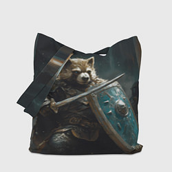 Сумка-шопер Воин медведь с щитом, цвет: 3D-принт