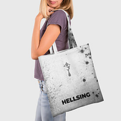 Сумка-шопер Hellsing - white gradient по-центру, цвет: 3D-принт — фото 2