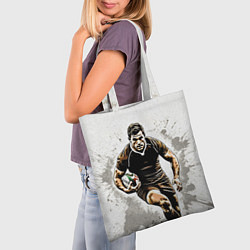 Сумка-шопер Регбист в сером, цвет: 3D-принт — фото 2