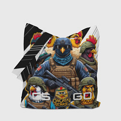 Сумка-шопер Cs:go куриная команда, цвет: 3D-принт