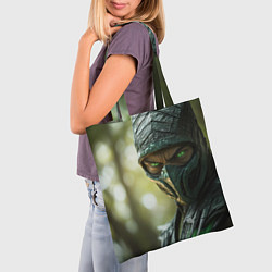 Сумка-шопер Мортал комбат Рептилия, цвет: 3D-принт — фото 2