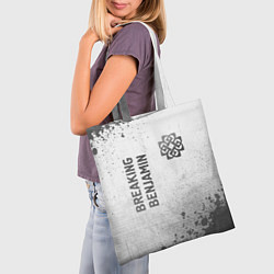 Сумка-шопер Breaking Benjamin - white gradient вертикально, цвет: 3D-принт — фото 2