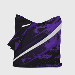 Сумка-шопер Color black purple line, цвет: 3D-принт