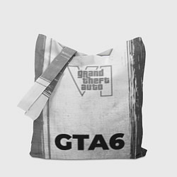 Сумка-шопер GTA6 - white gradient по-центру, цвет: 3D-принт
