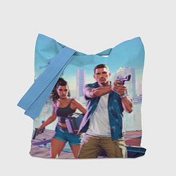 Сумка-шопер GTA 6 главные герои, цвет: 3D-принт