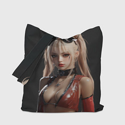 Сумка-шопер Блондинка в рок стиле, цвет: 3D-принт