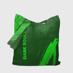 Сумка-шопер Dark Souls - green gradient вертикально, цвет: 3D-принт