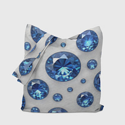 Сумка-шопер Россыпь сапфиров, цвет: 3D-принт