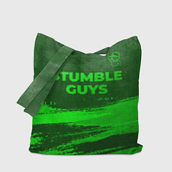 Сумка-шопер Stumble Guys - green gradient посередине, цвет: 3D-принт