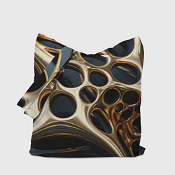 Сумка-шоппер Черно-золотая абстракция