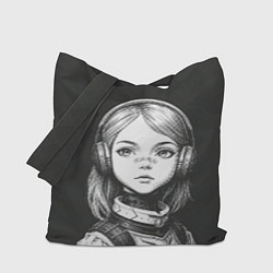 Сумка-шопер Девушка-андроид из будущего, цвет: 3D-принт